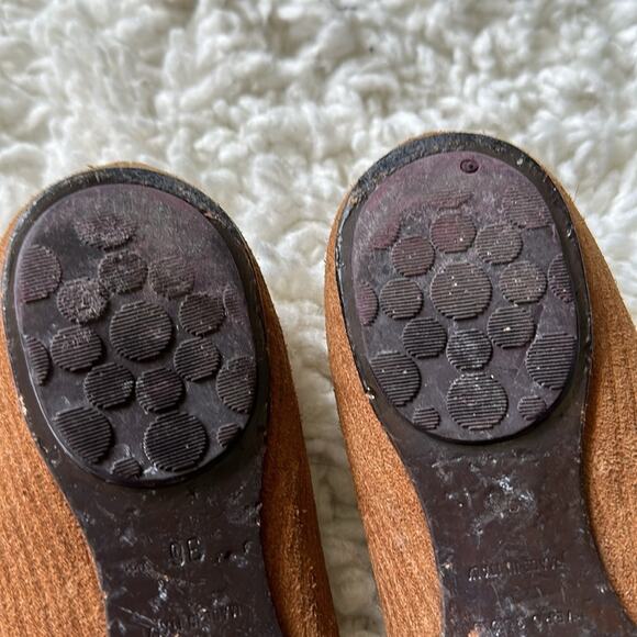 Jimmy Choo Suede Buckle Front Flat Loafers Nice Brown Neutral Textured - Picture 4 of 12